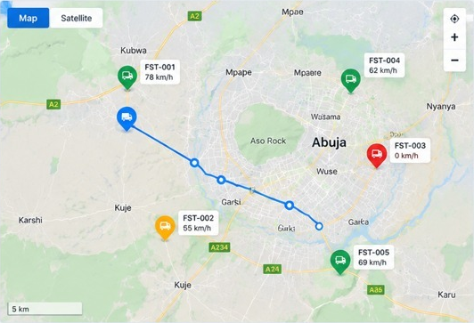 Abuja Fleet Map